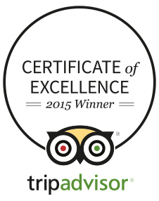 2015 Trip Advisor Certificate of Excellence Recipient