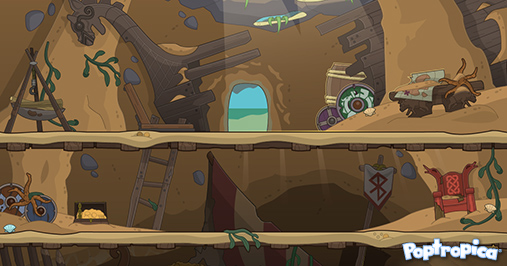 "Mystery of the Map" Island on Poptropica