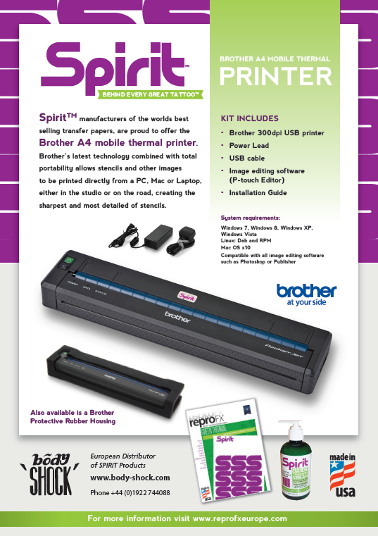 Body Shock Now European Distributor for Brother's Thermal Printer