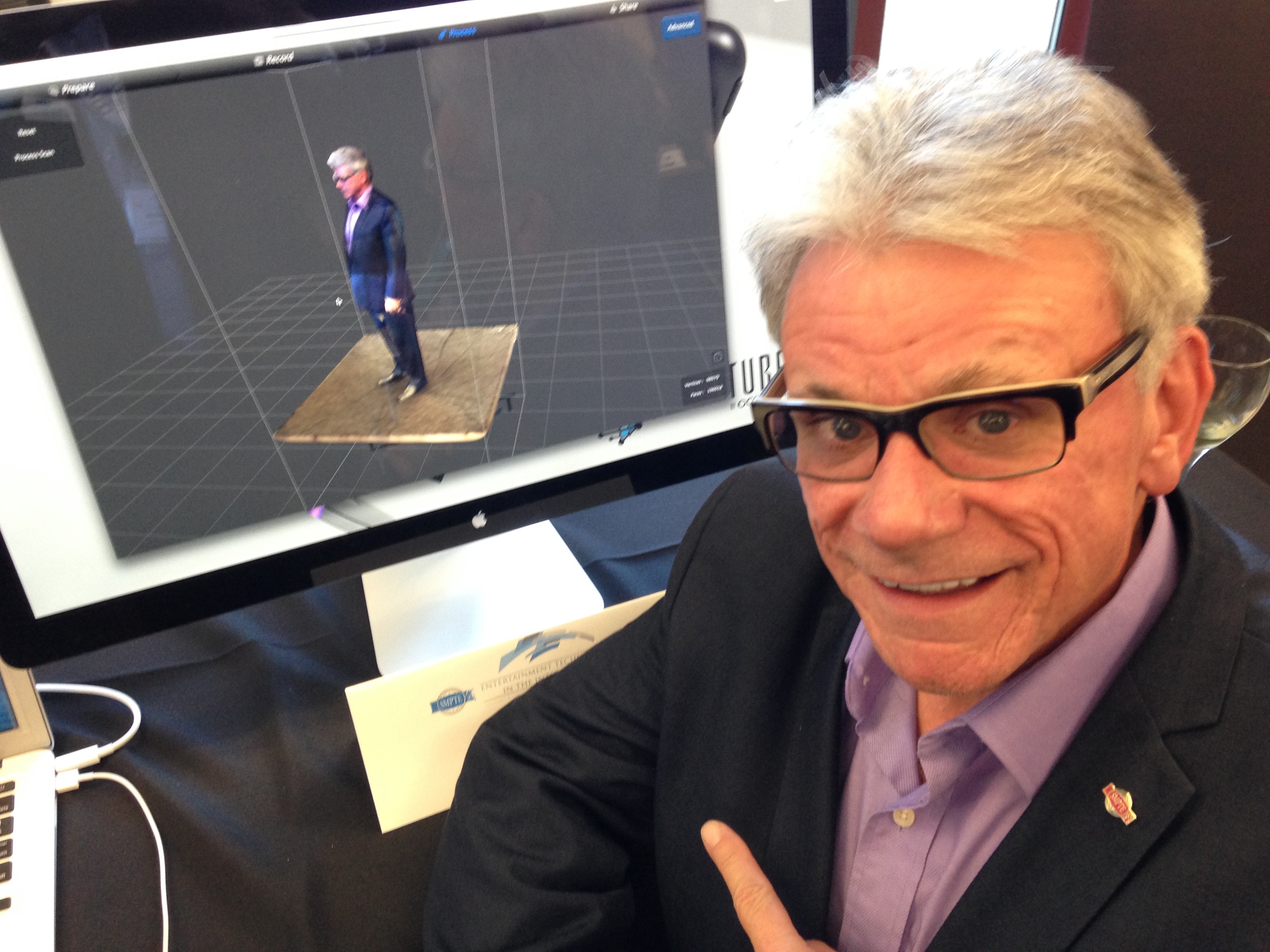 SMPTE Education Vice President Pat Griffis and His Avatar at ETIA 2014