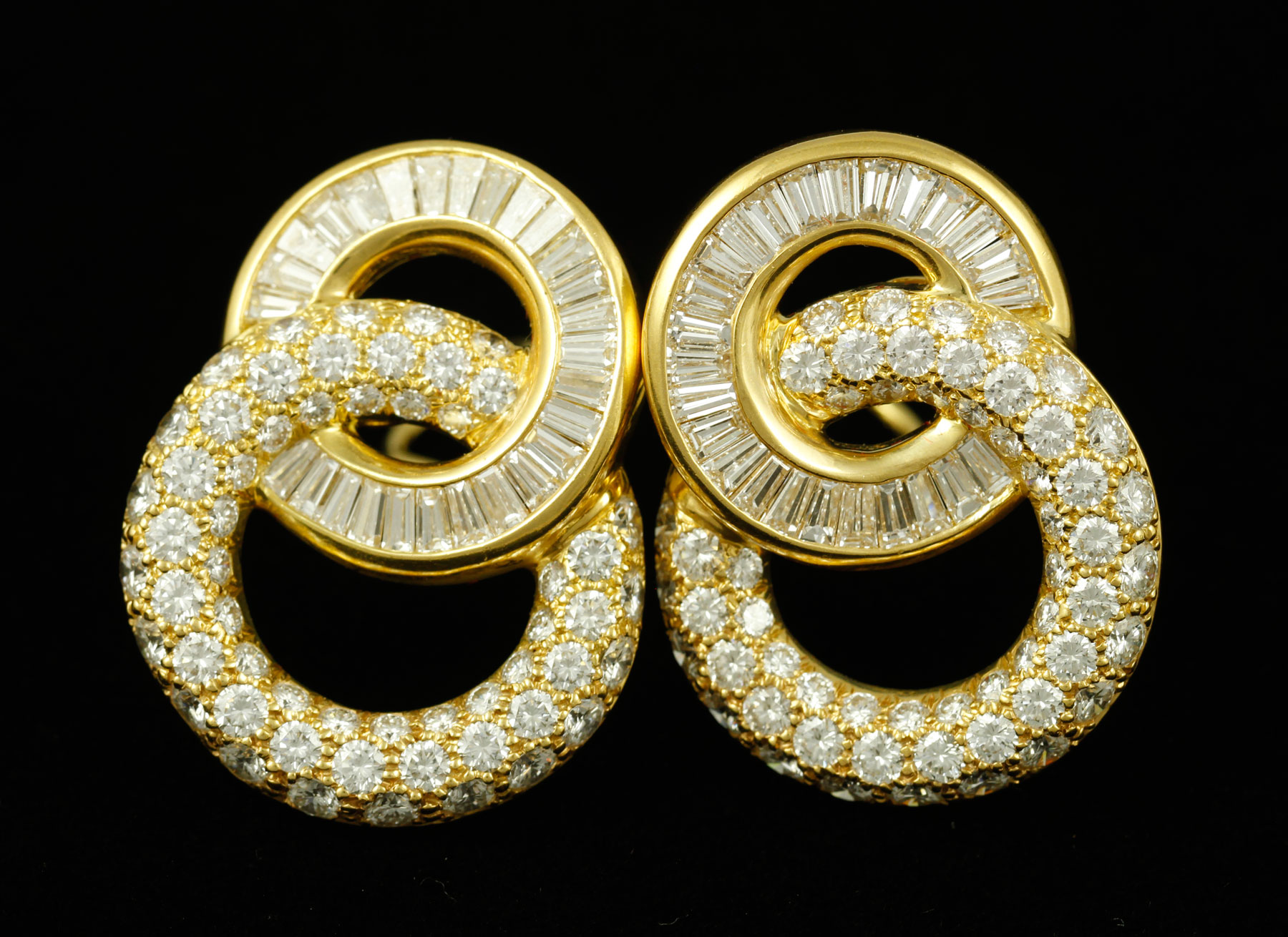 18K Pr. Charles Krypell Diamond Earrings