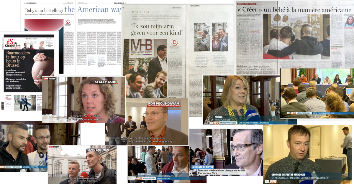 Large number of TV, radio and news journalists featured interviews with MHB board members, surrogates, European parents and conference attendees