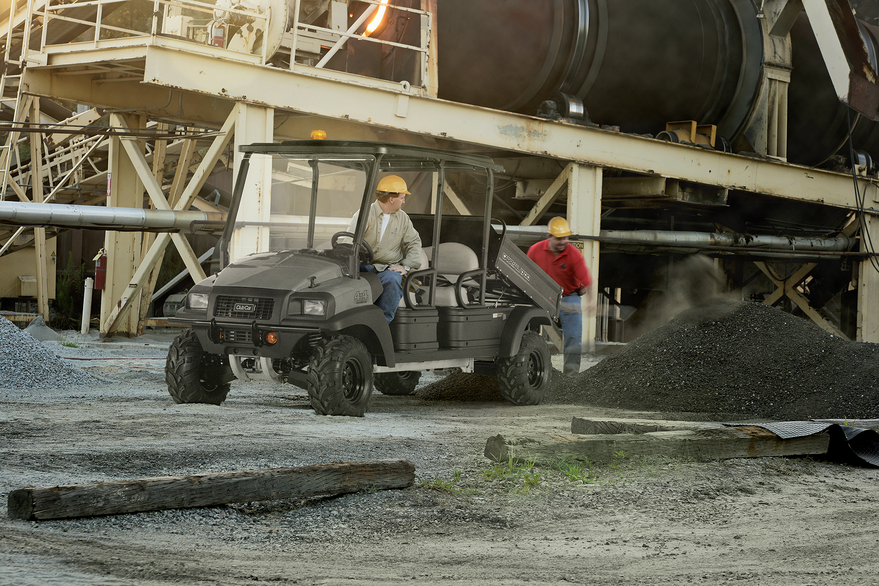Both the Carryall 1700 and the Carryall 1500 utility vehicles feature the IntelliTrak automatic all-wheel drive system that senses the ground it's on and shifts automatically.