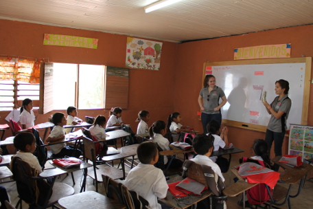 OSU Students conduct classroom exercises at Jose Cecilio del Valle elementary school