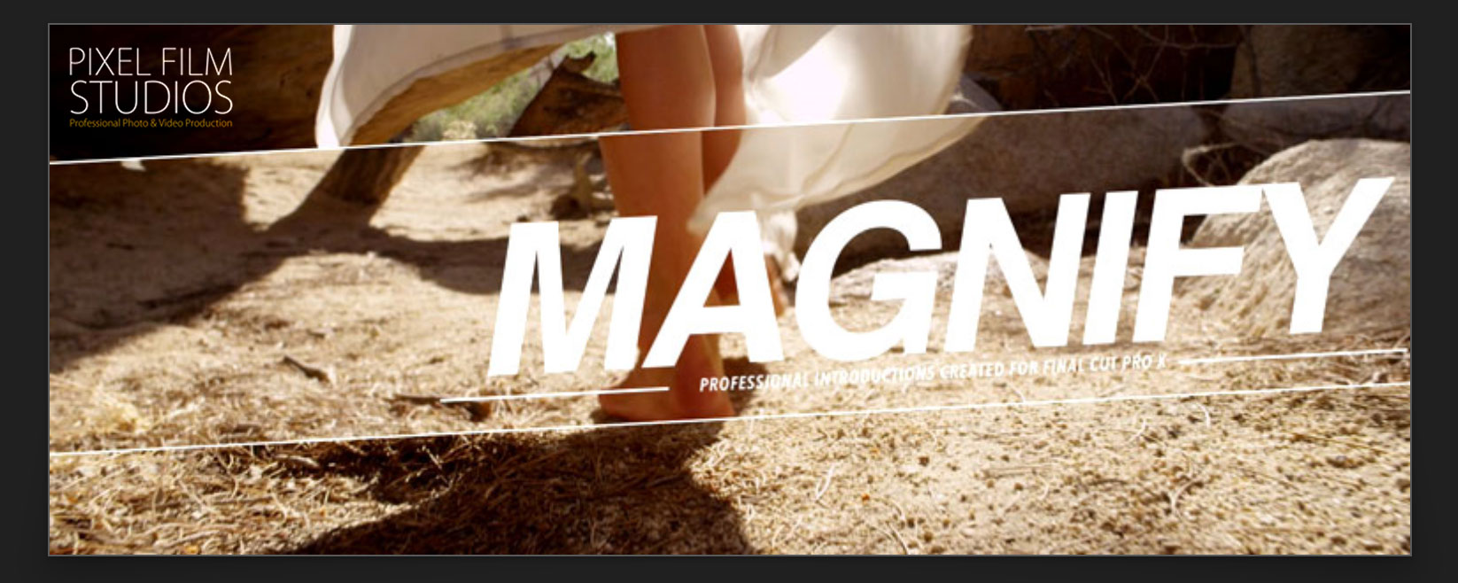 FCPX ProIntro Magnify Plugin from Pixel Film Studios.