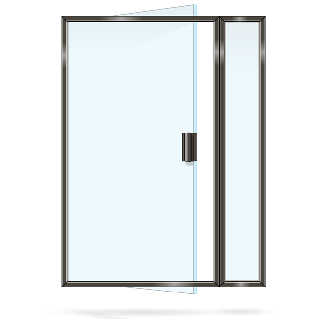 Semi-Frameless Door