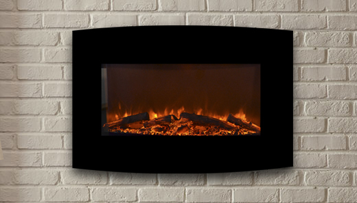 The Yardley Electric Fireplace is easy to mount to the wall.