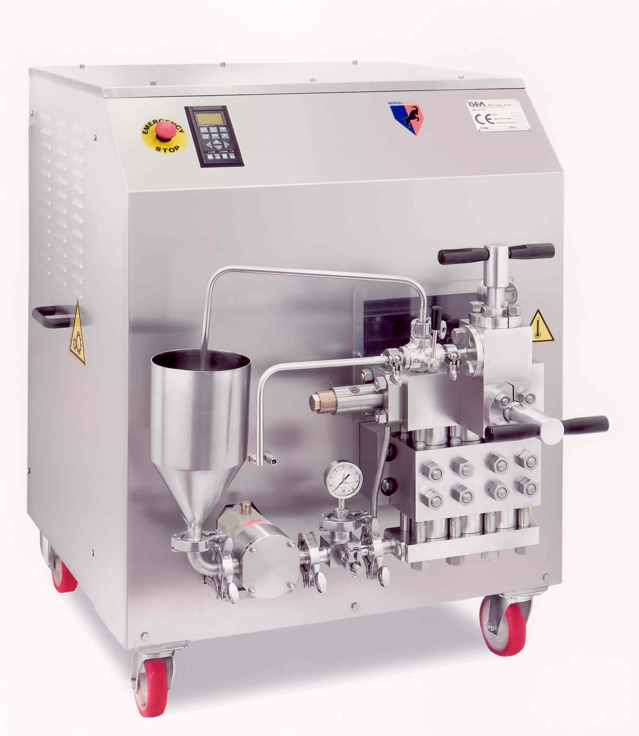 GEA Panther™ NS3006L pilot high pressure homogenizer unit designed for continuous operation up to 1500 bar and for limited productions.