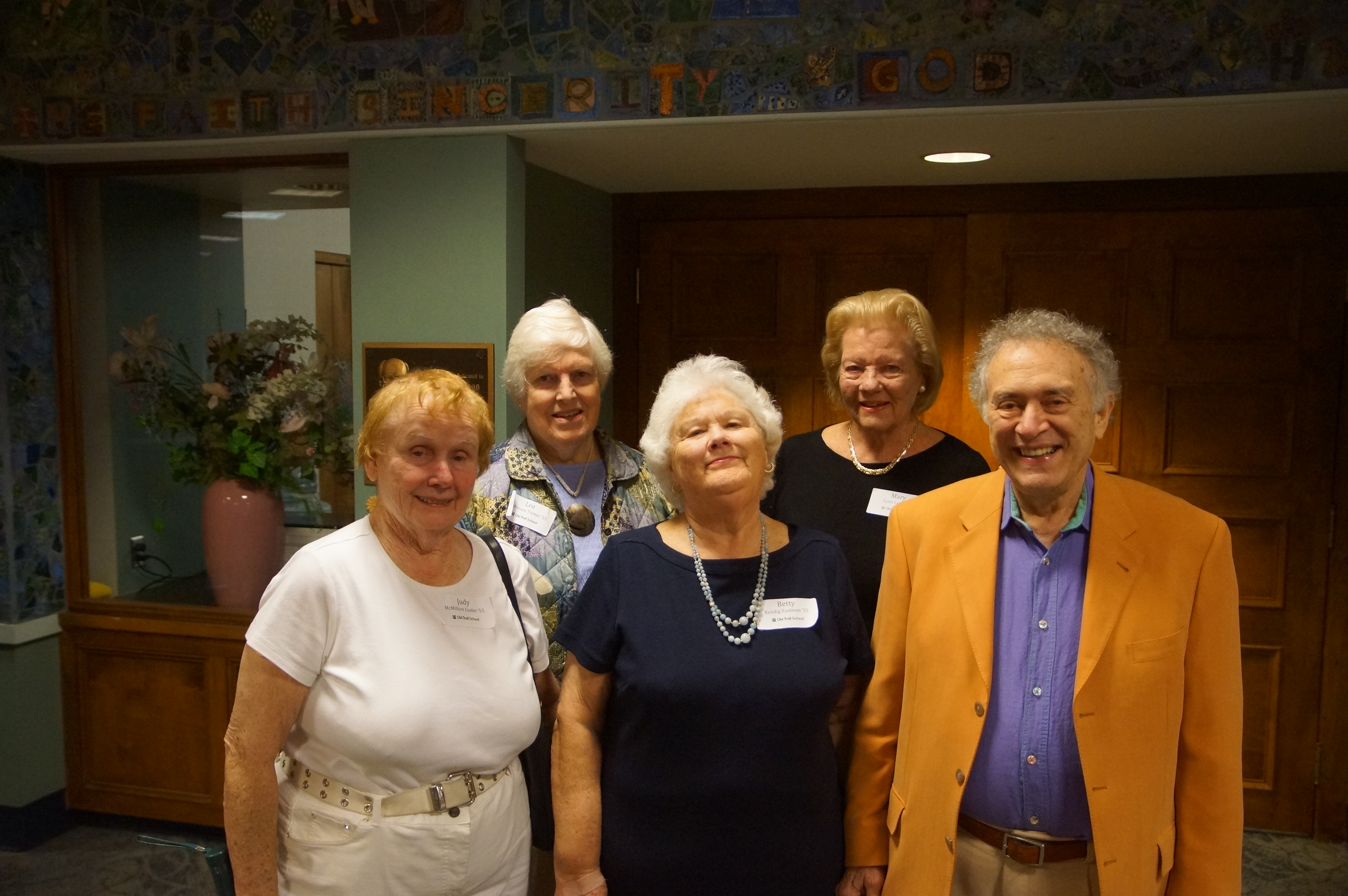 Class of 1955 - Back row (L-R): Lee Robinson Turner, Mary Laub and Front row (L-R): Judith McMillion Custer, Betty Kendig Eastman and George Russell