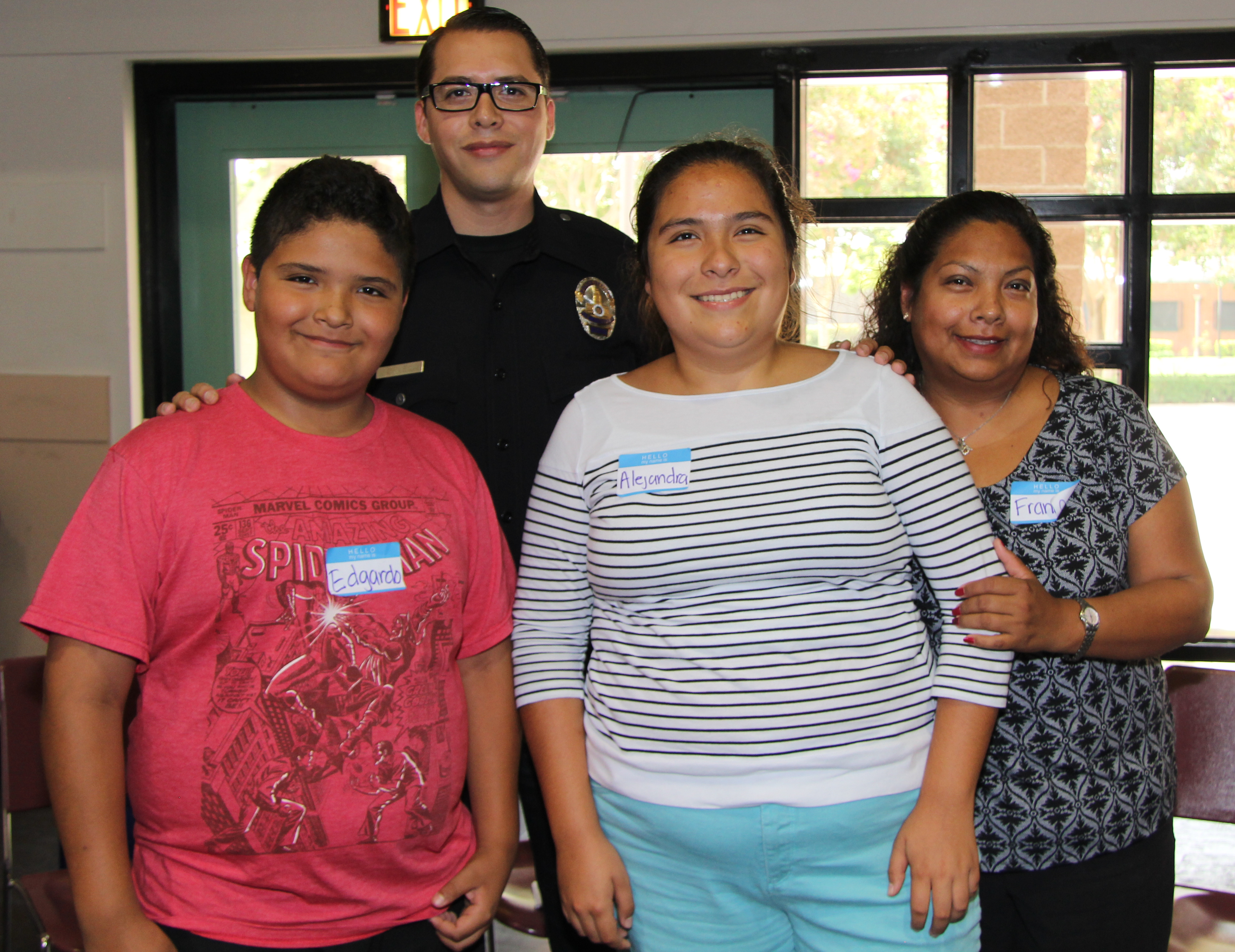 At a BE SAFE Interactive Screening, officers get to know youth from the community they serve