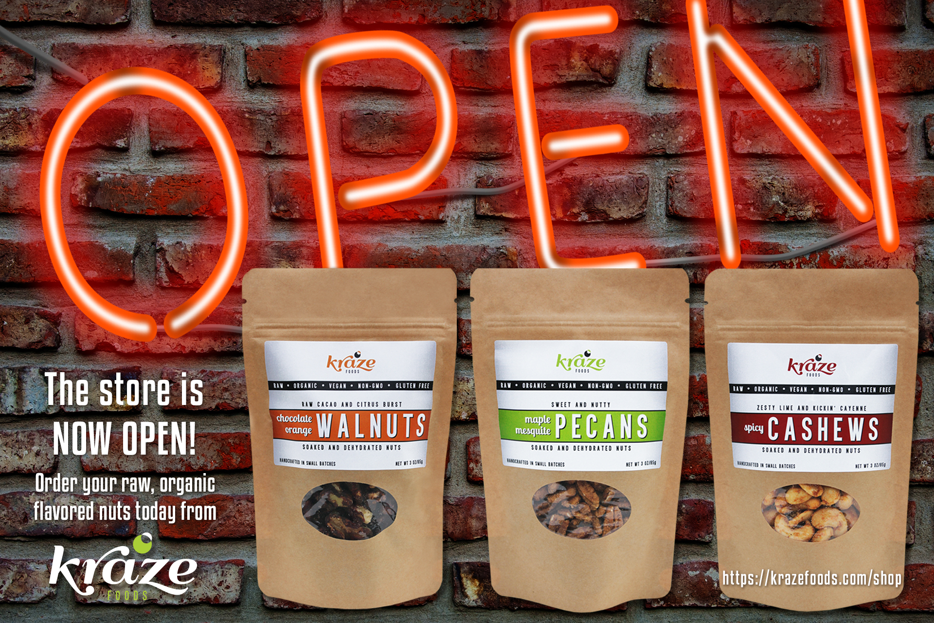 The Kraze Foods Store is Now Open!