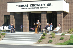 piney point crowley building dedicated honor siu sr late thomas keynote delivers dedication sui ceremony md tom address during