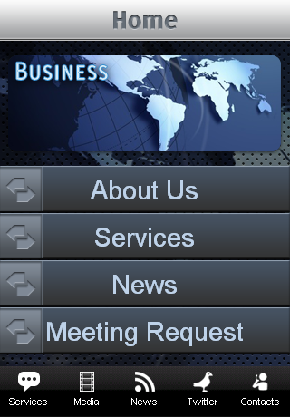 iBuildApp mobile app template for business