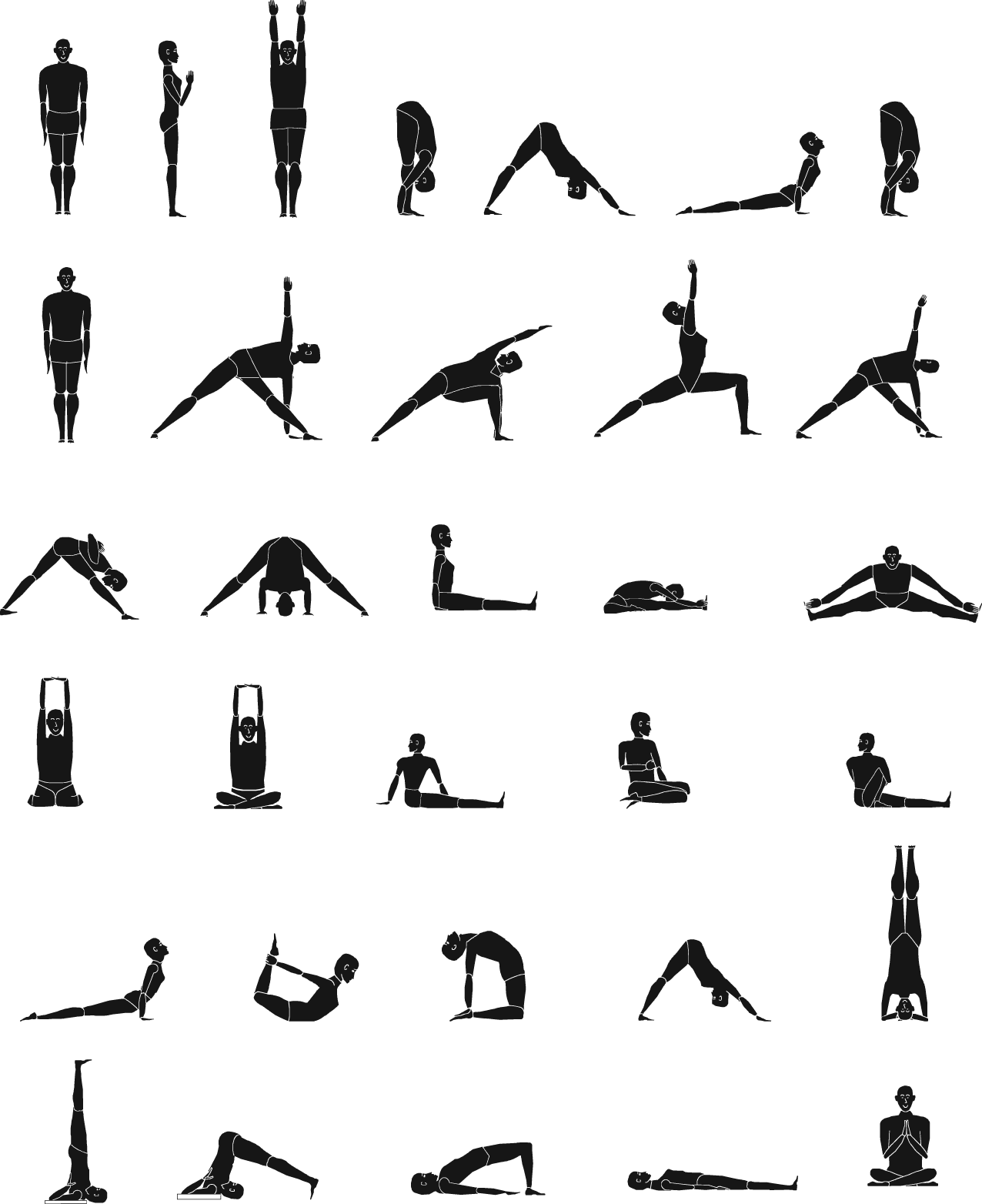 International Yoga Day Asana Sequence developed by Geeta Iyengar for inaugural International Yoga Day.