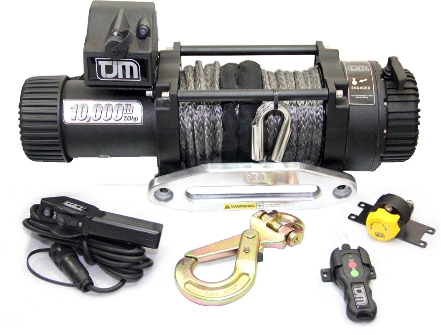 TJM Off-Road Stealth Winch, 10,000 Lb. Pull Rating