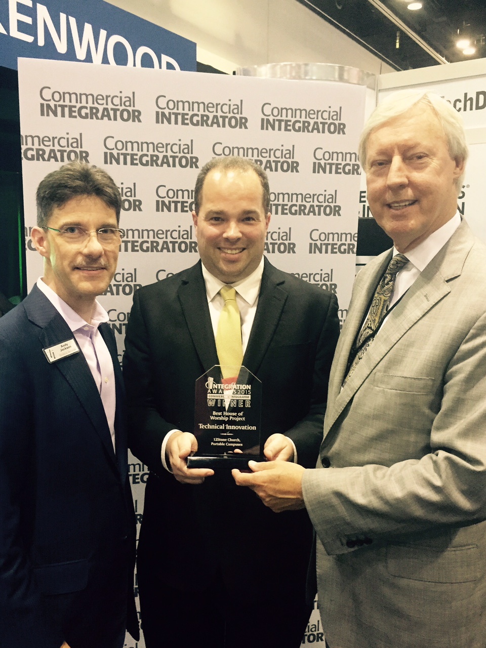 Technical Innovation accepts Best House of Worship Award at InfoComm 2015