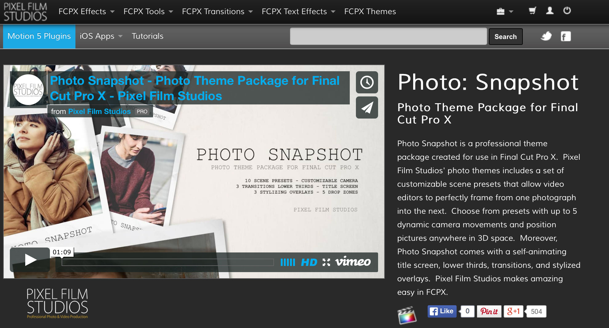 Photo Snapshot from Pixel Film Studios.
