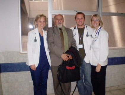 Dr. Kathyrn Matney, MD (left). Dr. Matney is Andrew's younger sister and has helped connect him with doctors who have extended his life.