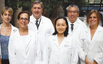 Dr. Celina Ang, (seen in middle), Assistant Professor, Medicine, Hematology and Medical Oncology, Icahn School of Medicine at Mount Sinai. Dr. Ang is one of Andrew's physicians.