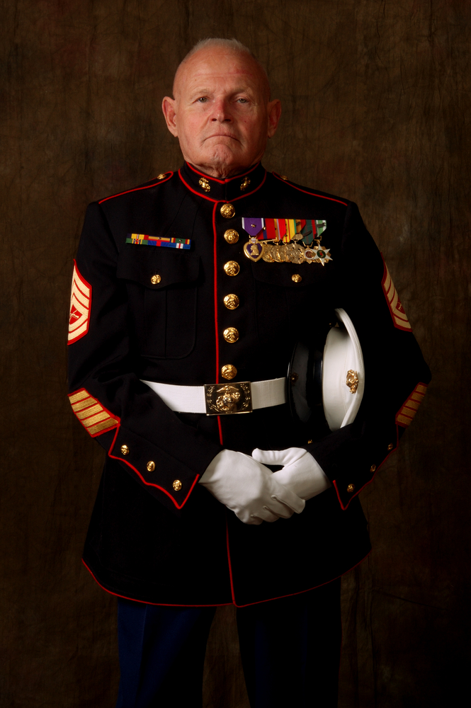 Marine officer in dress uniform
