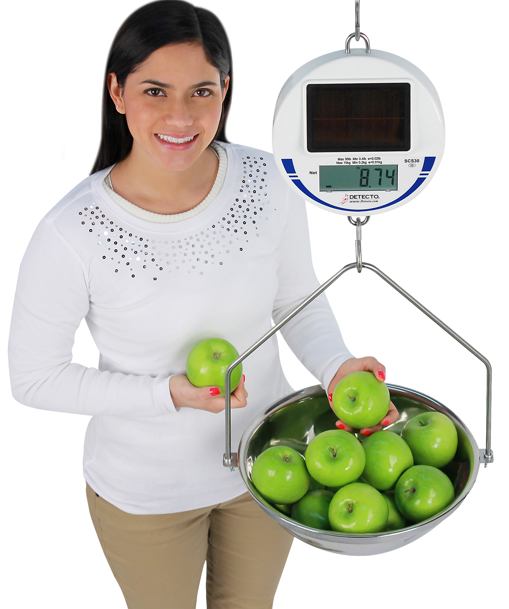 DETECTO's New Solar-Powered Hanging Scale for Foodservice Weighing