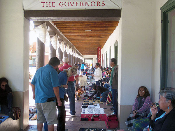 Native Americans Selling Arts & Crafts at the Palace of the Governors, Santa Fe, NM