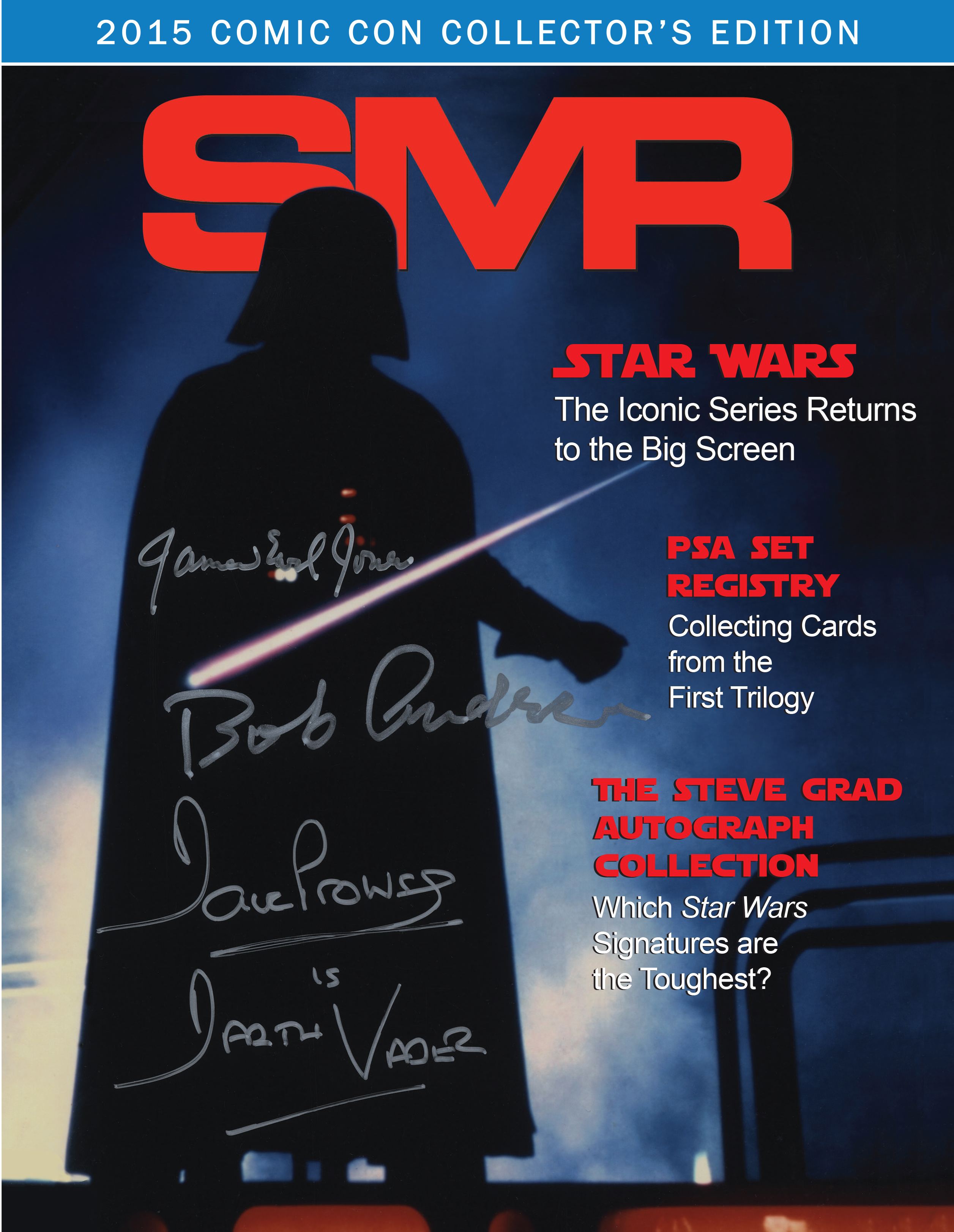 While supplies last visitors to the PSA booth at the San Diego ComicCon can receive a free copy of SMR magazine that contains informative stories about Star Wars collectibles.