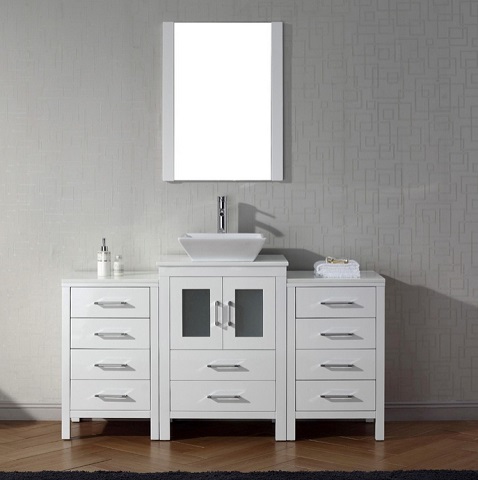 Dior 60″ Single Sink Vanity Set in White KS-70060-S-WH from Virtu USA