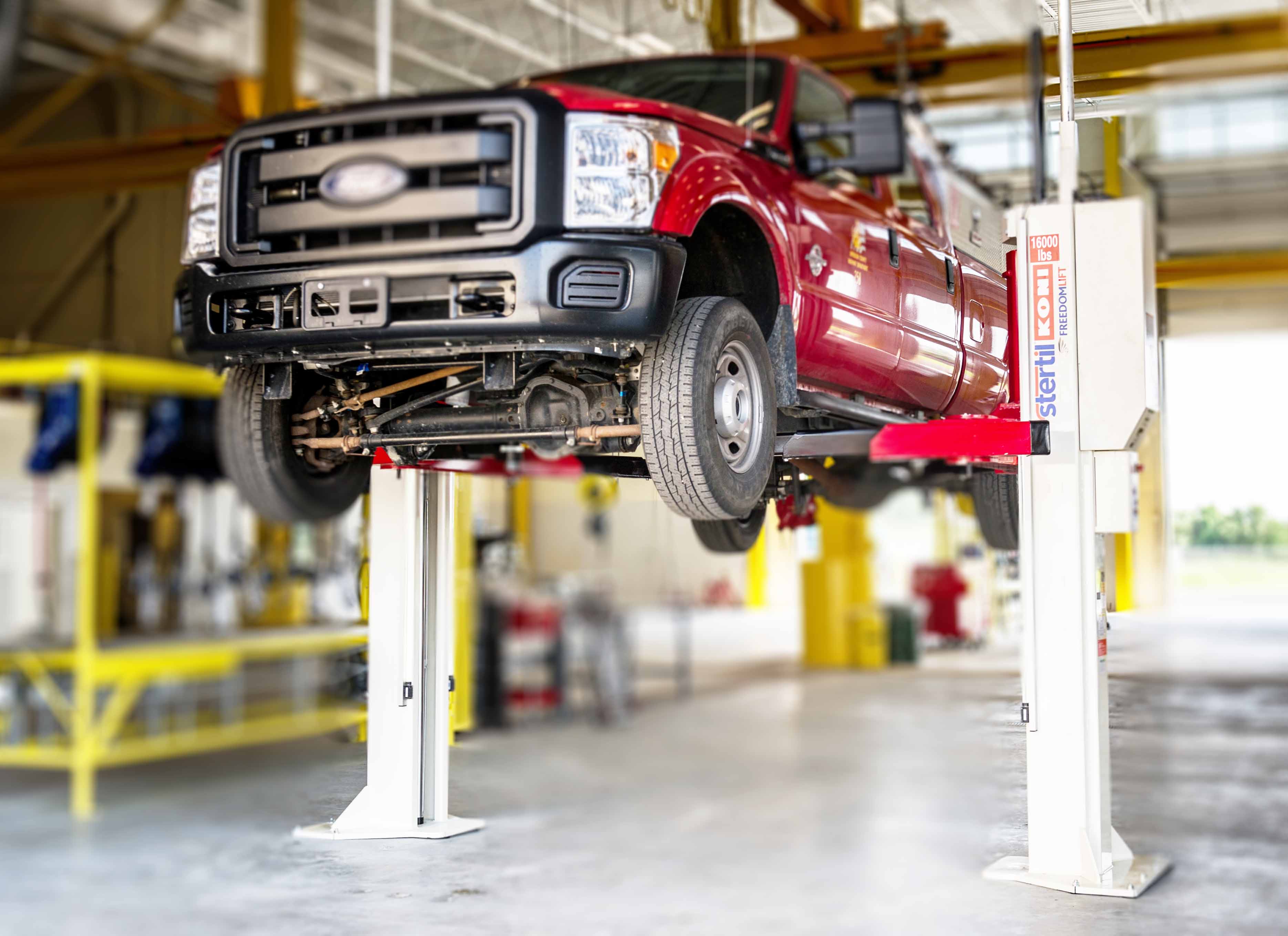 2-post lifts are an ideal choice for utility vehicles.