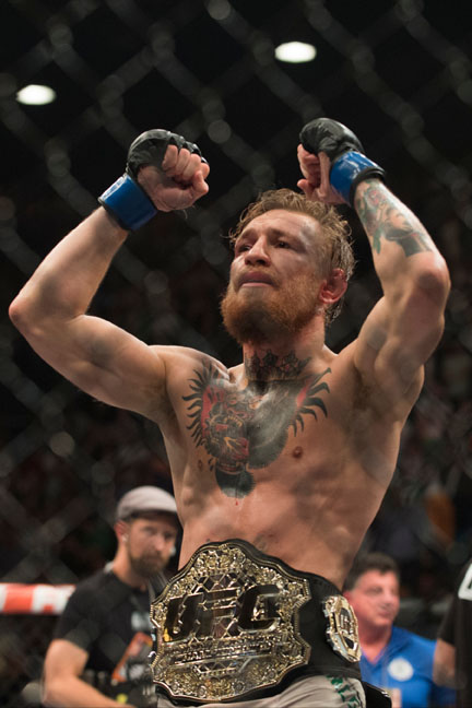 Monster Energy's Conor McGregor Wins UFC 189 Against Chad Medes Taking the Interim Featherweight Title