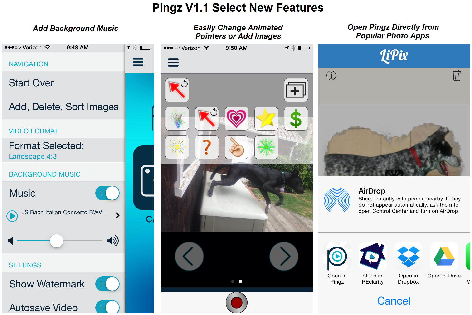 Pingz V1.1 Select New Features