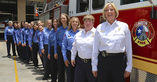 Some of the women of the Austin Fire Department. AFD employes twice the national average!