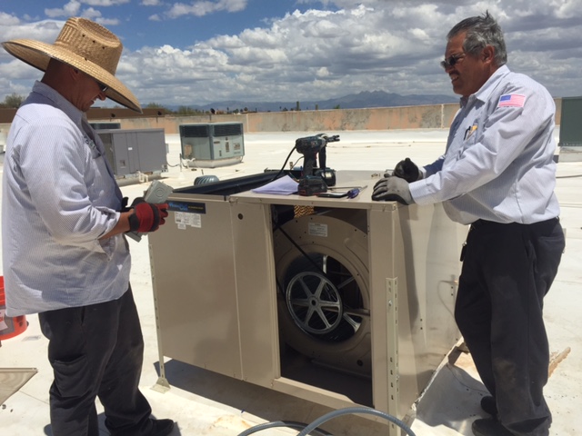 Installation of two commercial cooling systems