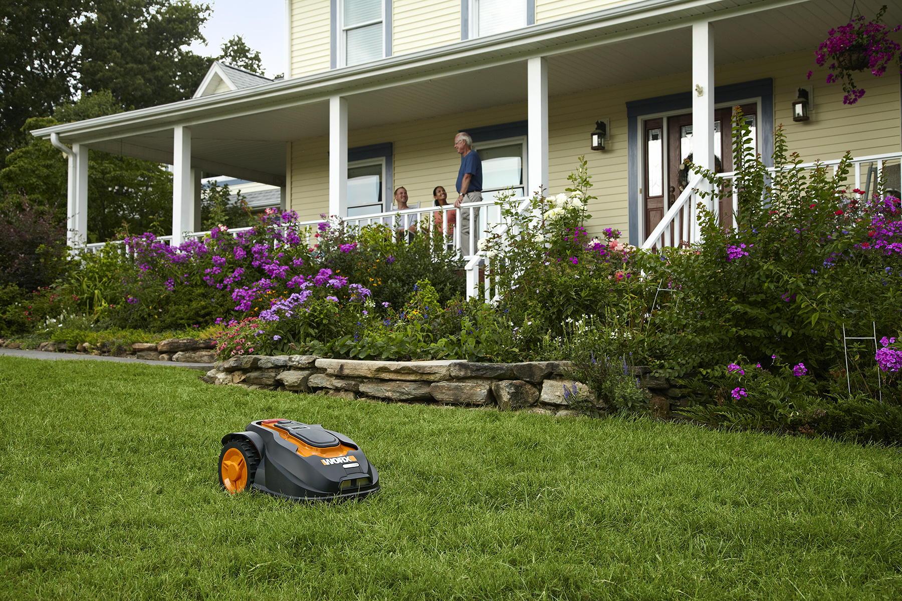 WORX Landroid is designed to maintain grass cutting heights of lawns up to a quarter acre.