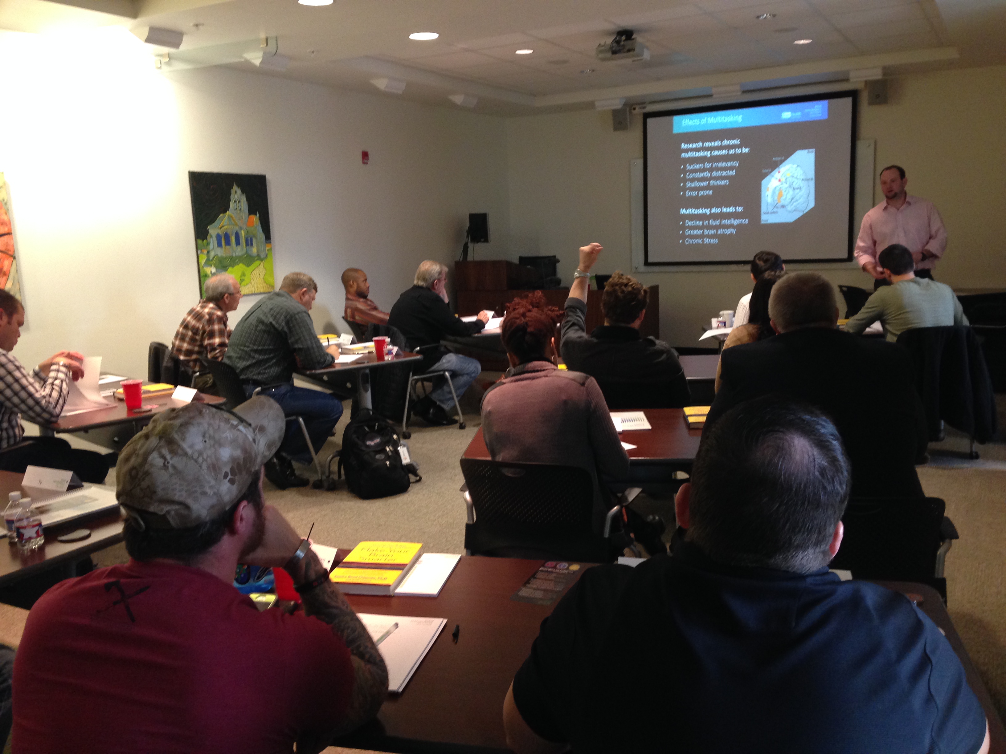 Center for BrainHealth high performance brain training session with military veterans