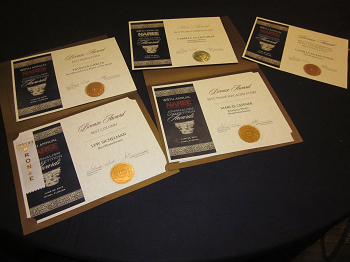 Five of the seven awards earned by New Home Source in the 2015 NAREE Journalism Competition