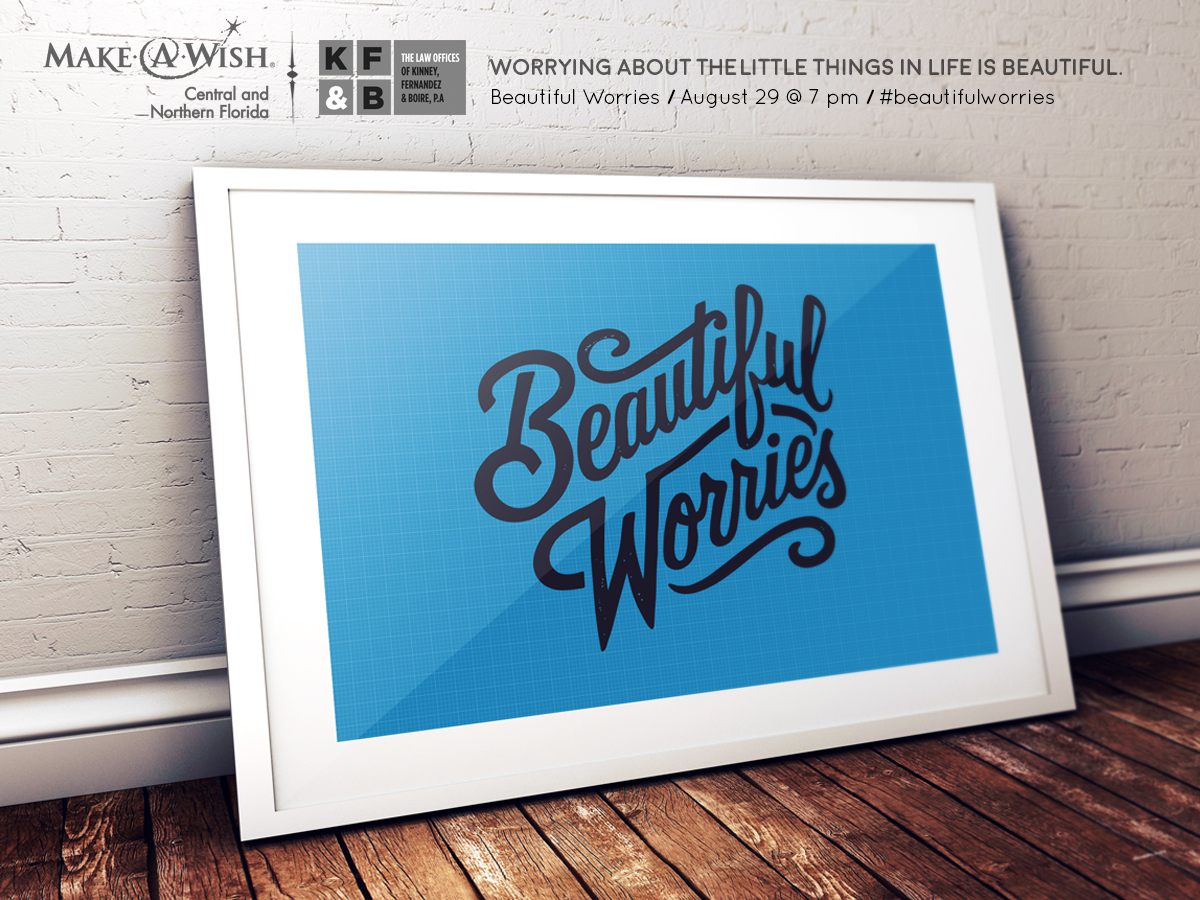 "Beautiful Worries" Art Show Benefiting Make-A-Wish will be held Saturday, August 29 at District 3 in Downtown Tampa