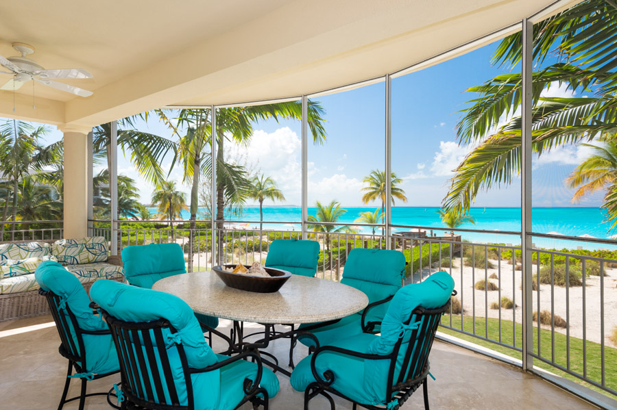 All thirty oceanfront villas offer screened in patios with amazing views.