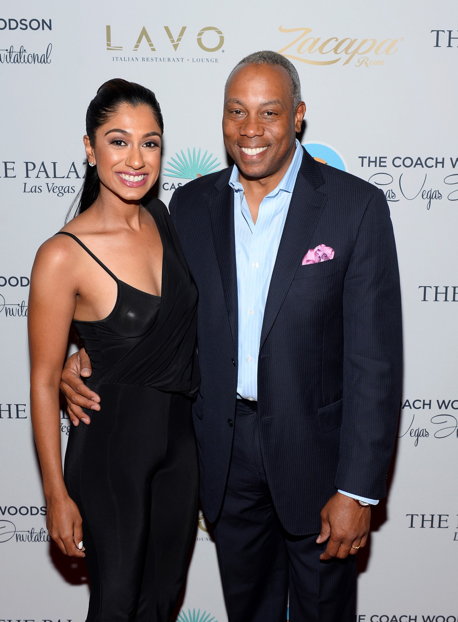 Co-Hosts Seema Sadekar & Jay Harris Walk the Red Carpet At the Coach Woodson Las Vegas Invitational