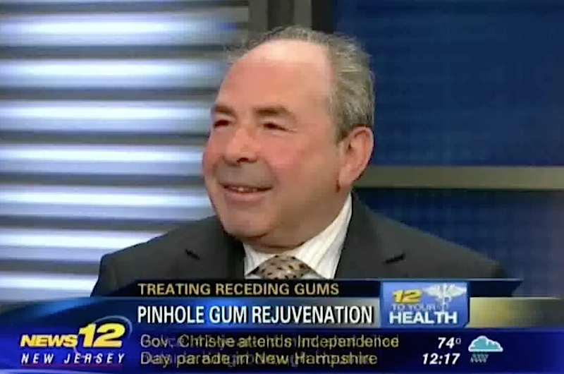 Dr. Vladimir Gashinsky shows new Pinhole treatment for receding gums on News 12 NJ