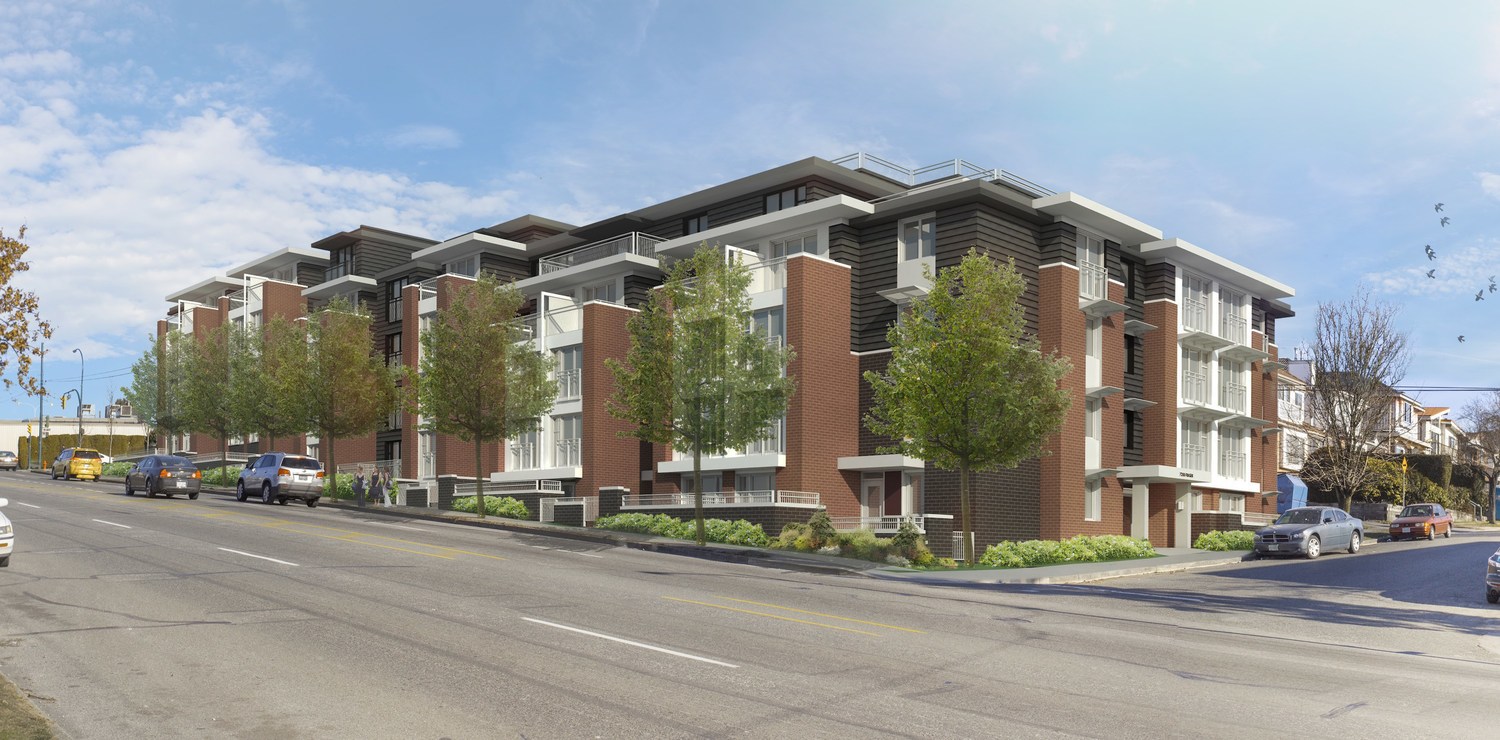 A 95 unit Passive House apartment building designed by Cornerstone Archtitecture, Vancouver, BC.