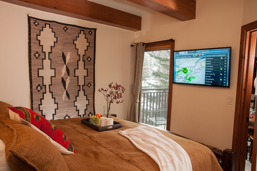 New electronics in condominium bedrooms and living areas are also part of the Platinum upgrades to Antlers at Vail guest suites that won the Colorado hotel its top-level ranking.