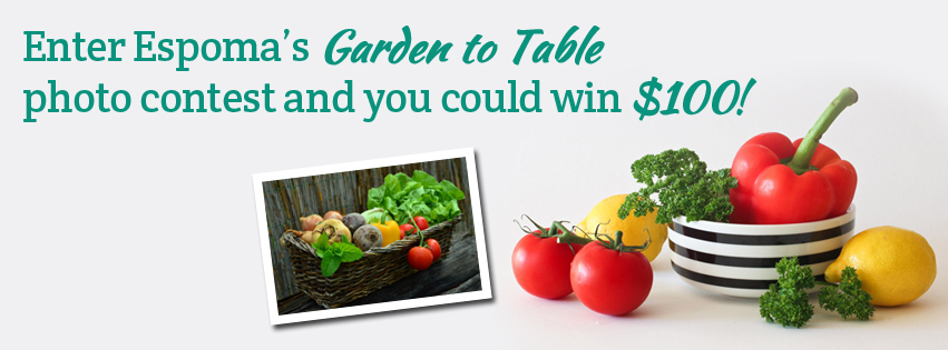 Enter Espoma's Garden to Table photo contest for a chance to to win one of three prizes