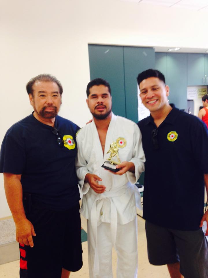 Head Coach Sensei Butch Ishisaka, Judoka Edgar Cabachuela and Sensei David Matutte