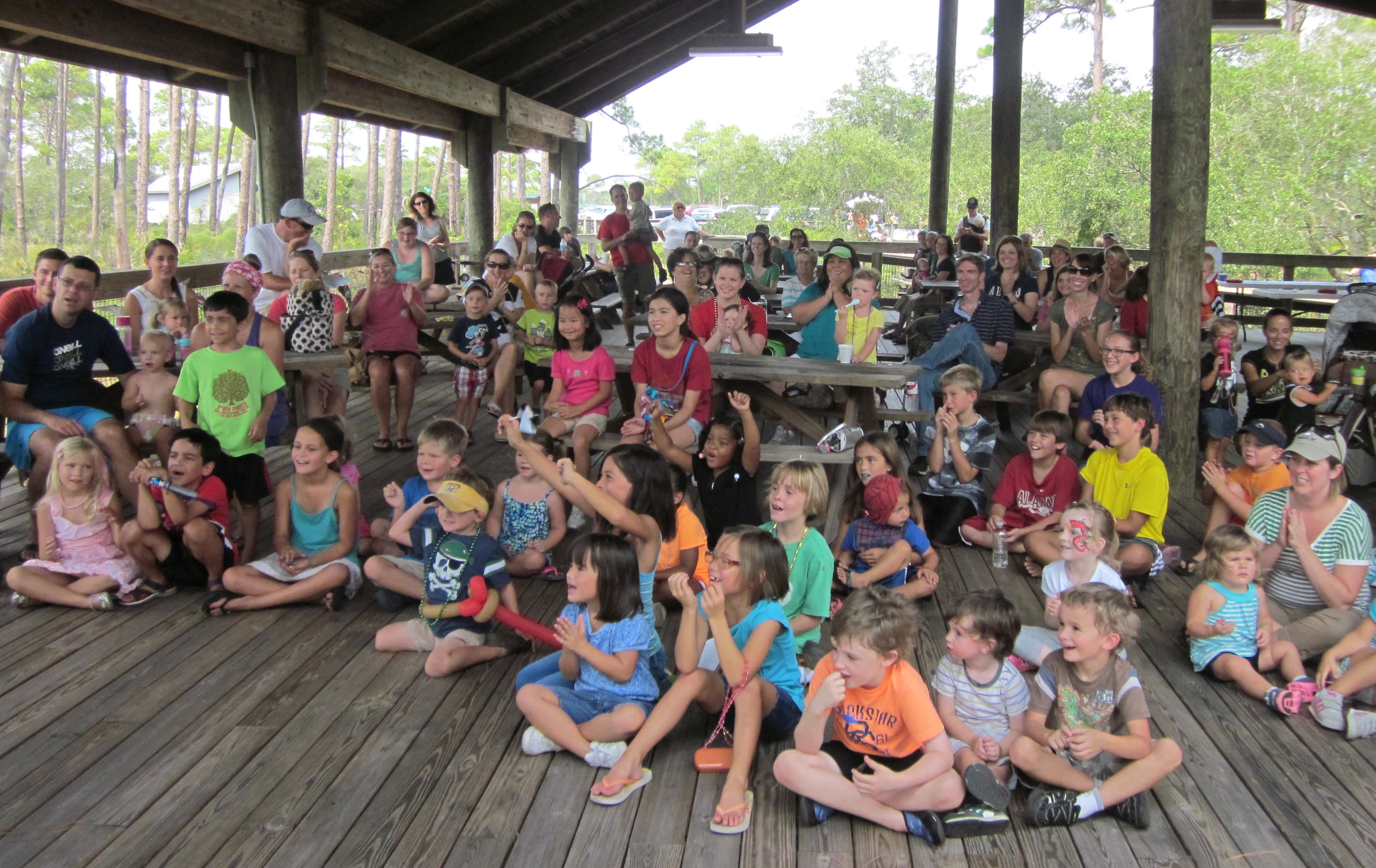 Young pirates during storytelling at Perdido Key Pirate Festival