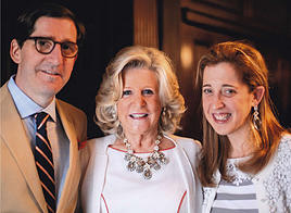 Anne Ford with her daughter Allegra Ford Thomas and son Alessandro Uzielli