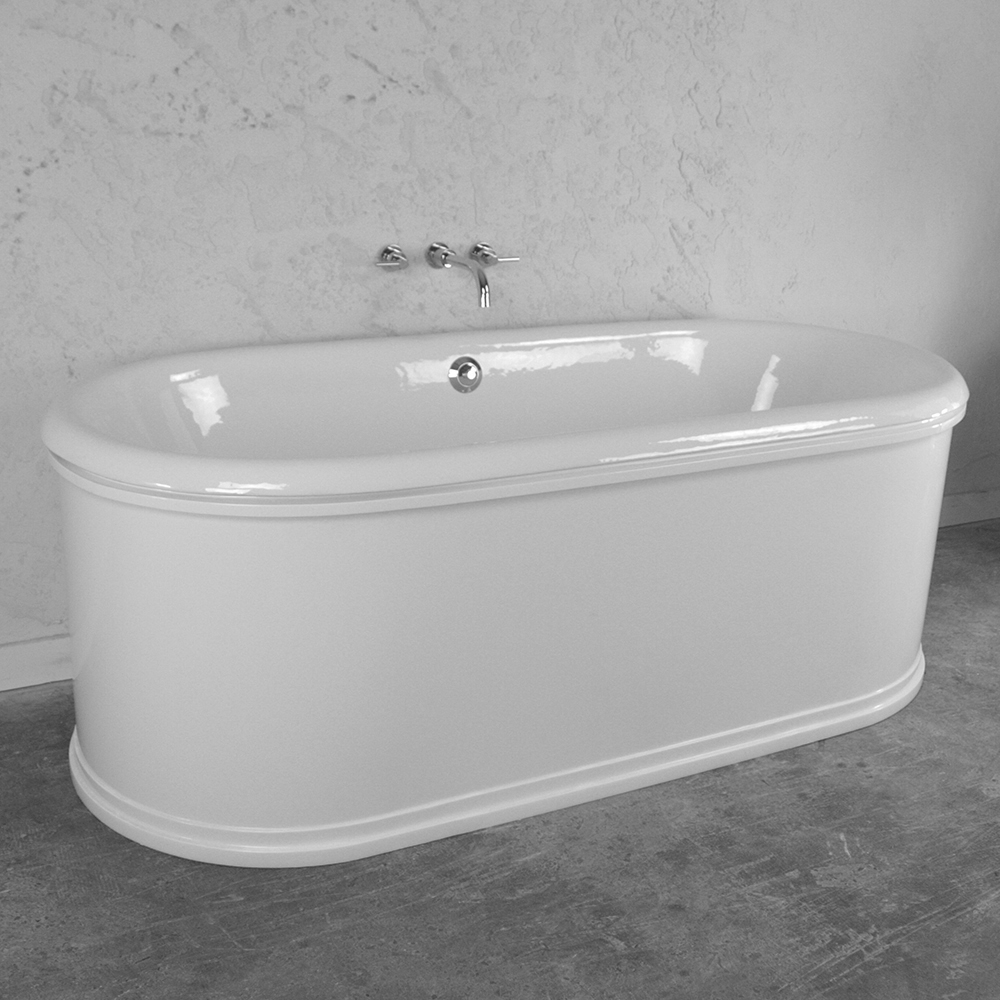 'The Knightsbridge66' 66" Cast Iron Double Ended Tub Package