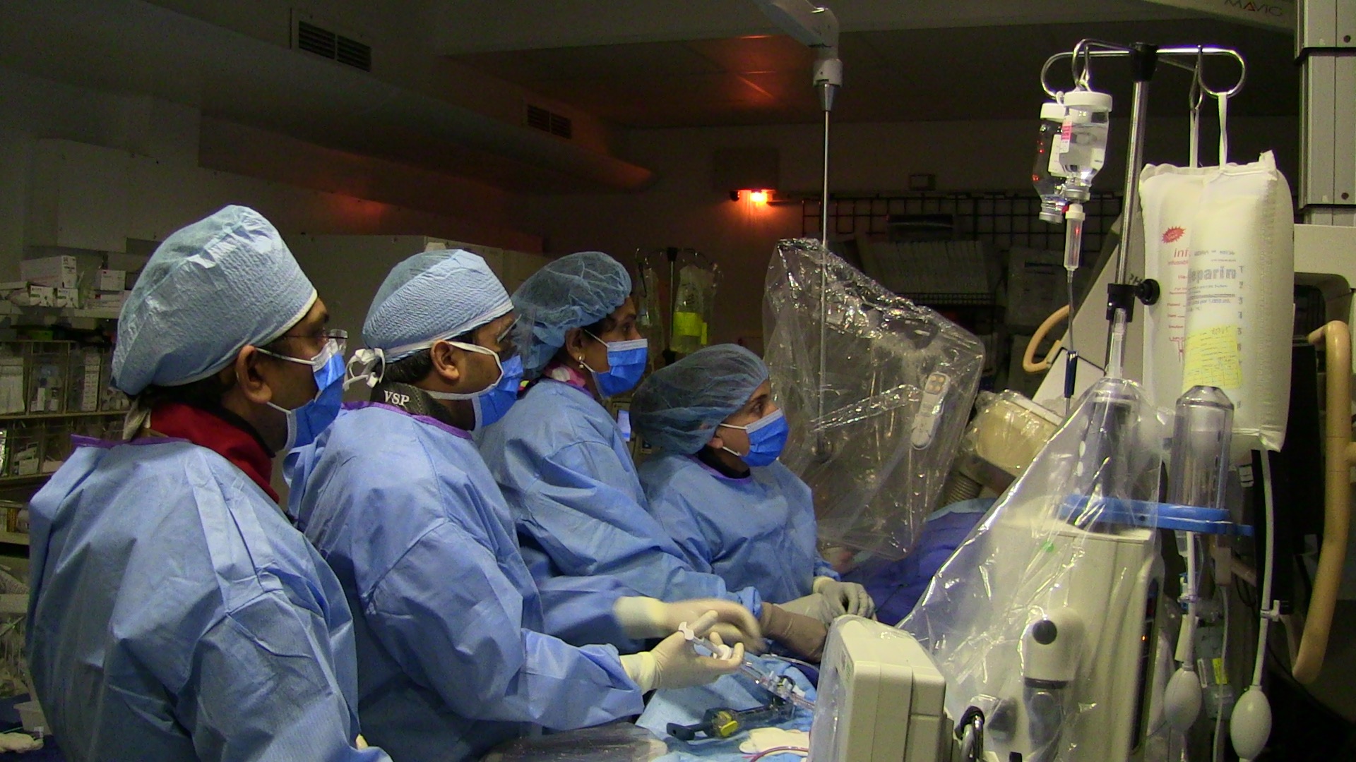 Dr. Roxana Mehran and team in Mount Sinai Heart's Cardiac Catheterization Laboratory.