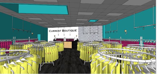The photo above is a digital rendering of the layout for the new Clarendon store.