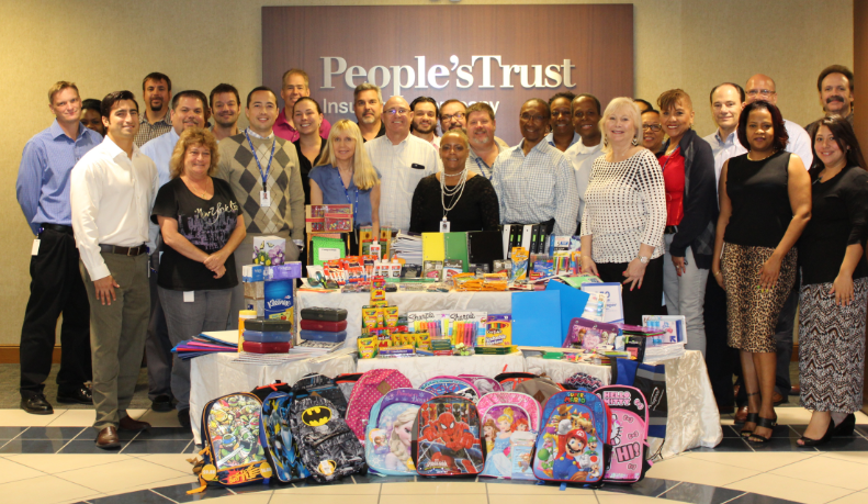People's Trust donates school supplies to the Broward Education Foundation